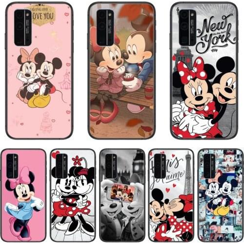 Mickey Phone Case Hull For Huawei Honor 8 9 10 20 30 A S Lite Pro 5g i Black Back Soft Cell Cover Pretty