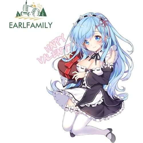 EARLFAMILY 13cm x 9.7cm for Rem Re Car Stickers Simple Creative Decals Vinyl Scratch-Proof Windows Trunk Decor Car Styling