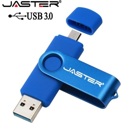 JASTER USB 3.0 OTG USB Flash Drive pendrive for Android Smart Phone 64GB 32GB 16GB 8GB Metal OTG USB memory stick free shipping