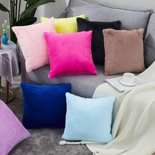 INS Nordic Rabbit Plush Pillowcase Sofa Pillowcase Home Decor Car Cushion Home Bedroom Pillow Case Soft Cushion Cover