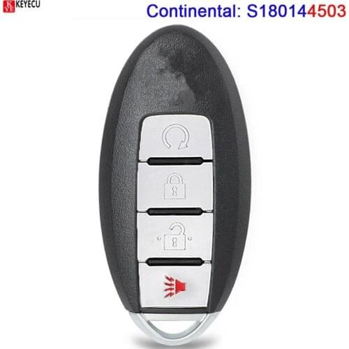 KEYECU Keyless-go Smart Remote Key Fob 3+1 4 Button 433.92MHz PCF7953M 4A Chip for Nissan Kicks 2018 2019 2020 S180144503