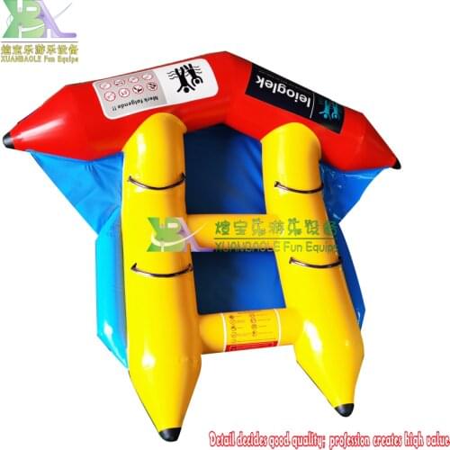 China Factory PVC Aqua Adventure Splash Inflatable Rowing Floating Banana Fly Fishing Boat For Sale