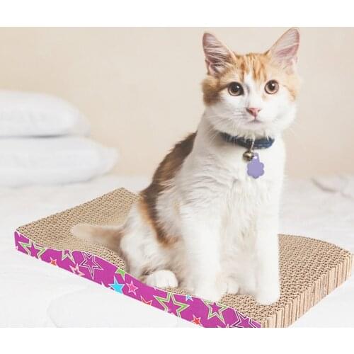 Cat Toy Cat Scratching Board Claw Grinder Corrugated Paper Cat Supplies Wear-resistant Scratcher Tool Cat Mint Delicate Applique
