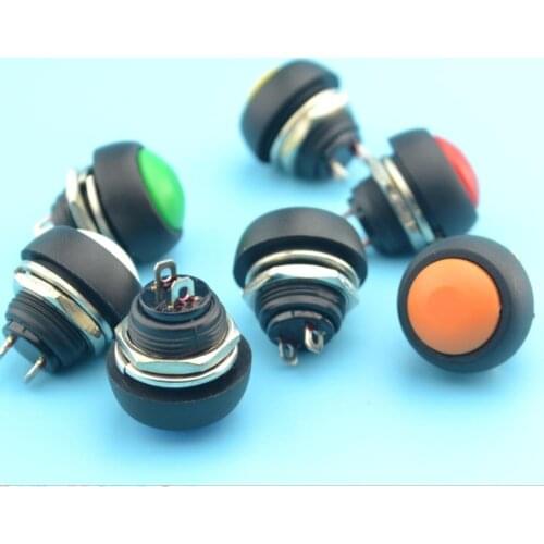 50pcs 12mm round button switch push button switch Momentary Push Button Horn Switch