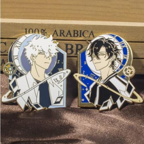 Anime Link Click Shiguang Daili Ren Cheng Xiaoshi Lu Guang Metal Badge Brooch Pin C