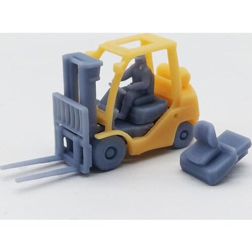 Outland Models Train Railroad Heavy Duty Forklift Truck w Driver HO Scale 1:87