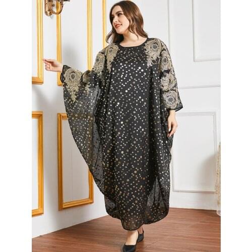 Muslim Fashion Abayas For Women Arabic Dubai Turkey Embroidery Dress 2021 Eid Mubarak Kaftan Moroccan Long Sleeve Djellaba Femme