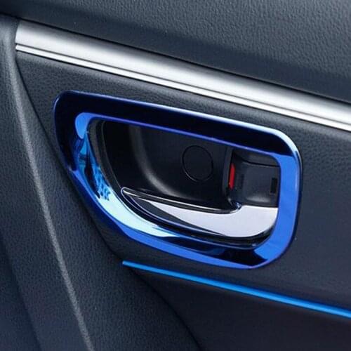 Car Door Handle Bowl Cover Sticker Sequins Decoration For Toyota Corolla S LE Levin Hybrid 2014-2018 Accessories car styling