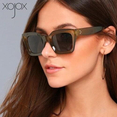 XojoX 2021 New Vintage Sunglasses for Women Men Fashionable Decorative Shades Eyewear Retro Square Sun Glasses UV400