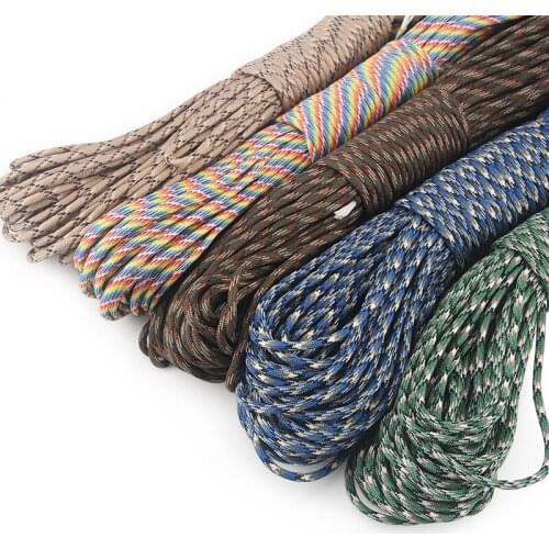 15M Climbing Camping Rope 4mm DIY Paracord For Knife Beads Paracord Parachute Cord Lanyard