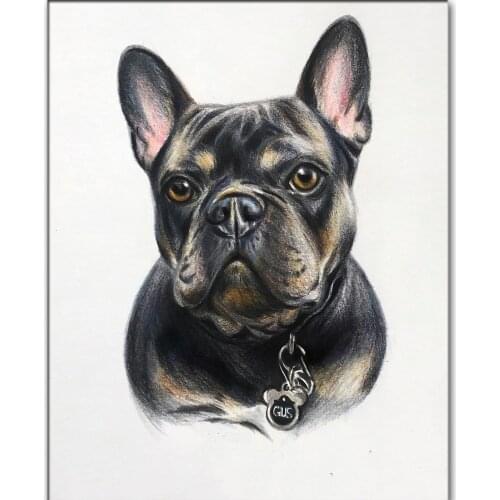 Peinture diamant thème français, broderie complète 5d avec animaux de compagnie, mignon bouledogue, perles carrées ou rondes, ki