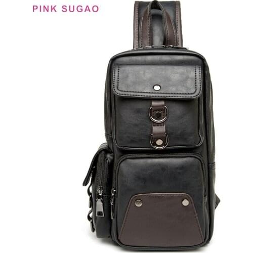 Pink Sugao fanny pack waist bag chest bag fanny pack for men fashion belt bag bum bag designer crossbody fanny pack leather bag