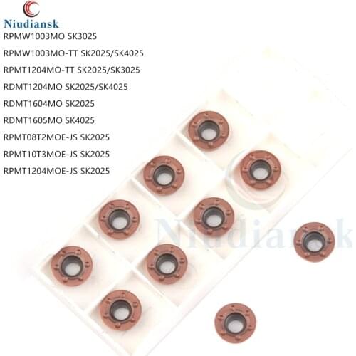 RPMW1003MO RPMT1204MO SK3025 SK2025 SK4025 RDMT1604MO RPMT08T2MOE-JS SK2025 Round Carbide Inserts CNC Lathe Tool Milling Cutter