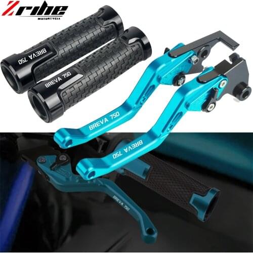 For MOTO GUZZI BREVA750 2004-2009 2008 2007 Motorcycle Accessories CNC Aluminum Brake Clutch Levers Handlebar Hand Grips ends