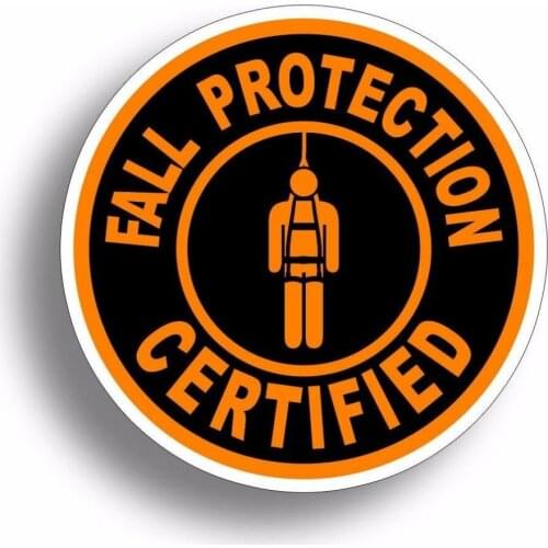 Fall Protection Certified Safety Sticker Hard Hat Decal Helmet Label OSHA Safe