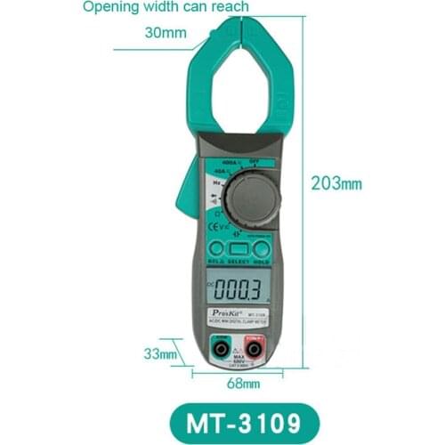 Clamp Meter ProsKit MT-3109 AC DC Current Digital Multimeter Current Frequency Capacitance Test Meter Electrician Hand Tools