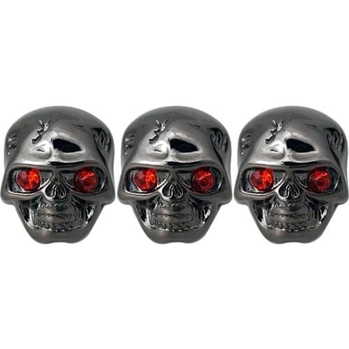 Pack of 3 Black Electric Guitar Skull Volume Tone Knobs Skull Head Skull Knobs
