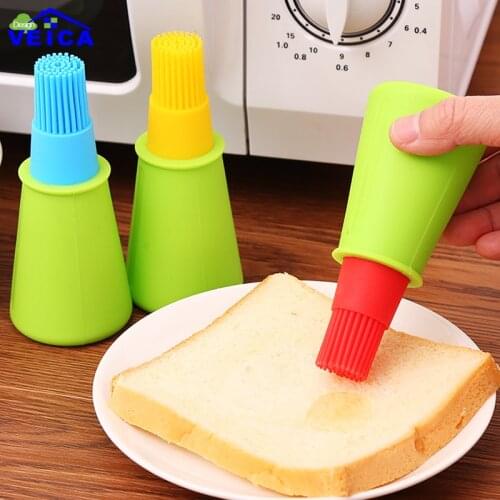 Veica 1pc New Arrival Silicone Basting Oil Brush Pastry Brush for Barbecue Baking Cooking BBQ Tools Easy to Clean