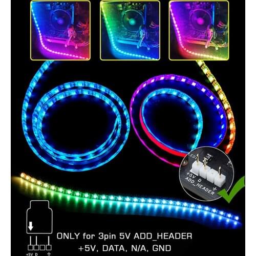 WS2812B RGB LED Strip For ASUS AURA SYNC / MSI Mystic Light Sync / GIGABYTE RGB Fusion 2.0 (5V 3 Pin Addressable LED Headers)