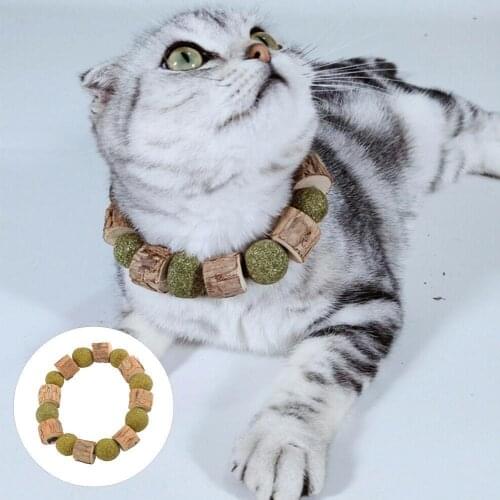 Cat Pet Products Catnip Chew Sticks Necklace Funny Cat Bracelet Natural Safety Household Pet Products For Kittens And Adult Cat