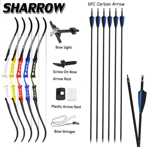 1set Archery 68inch Recurve Bow With Carbon Arrow 18-40lbs Longbow Competition Game Shooting Hunting Bow And Arrow Accessories