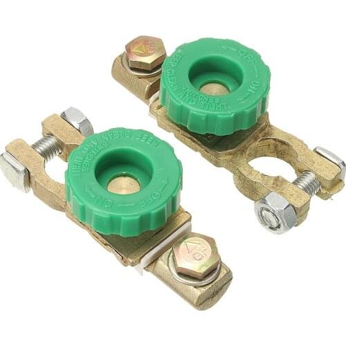 2pcs Universal Car Battery Link Terminal Quick Cut-off Disconnect Switch for Boats Trucks Professional Auto Accessories