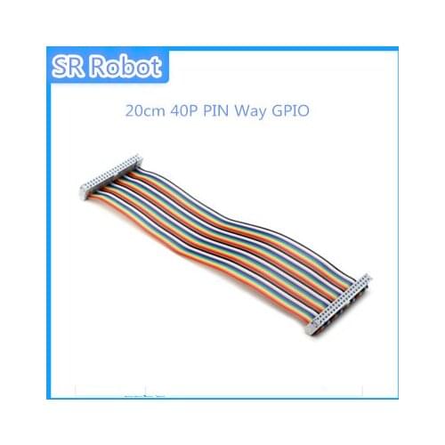 20cm 40P PIN Way GPIO Rainbow Ribbon Cable For Raspberry Pi Model B Model B+ Data Wire Connection Line DIY RC Toy