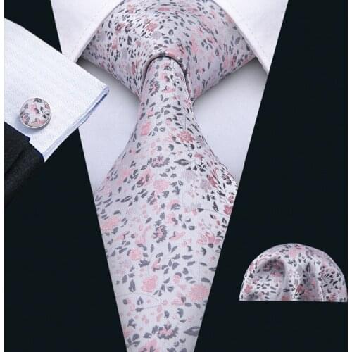 2018 New Arrivel 100% Mens Ties Hand Made Jacquard Woven Silk Neck Tie Pink Floral Ties Men Suit Wedding Gravatas Ties FA-5013