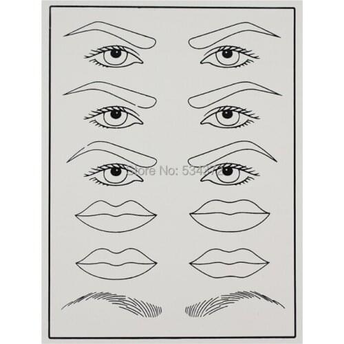 5pcs Tattoo Practice Skin Permanent Makeup Eyebrow Tattoo Practice Skin Training Skin
