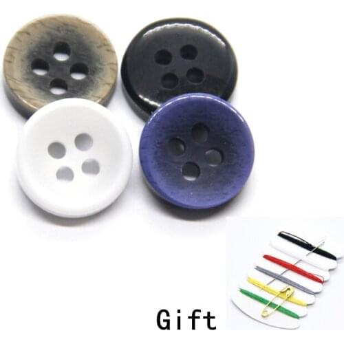 9/10/11mm Fashion Resin Shirt Black Buttons For Clothing Cardigan Coat Sewing Decorative Handmade DIY Accessories Wholesale