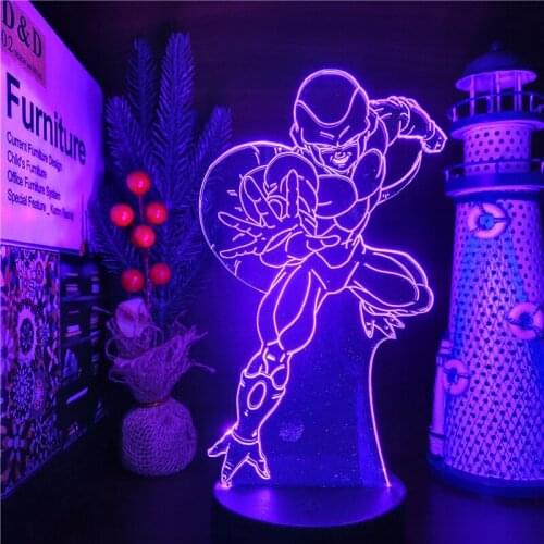 Dragon Ball Z Frieza Anime Lamp 3D Night Light Table Desk Led DBZ Novelty Lamp Decor Bedroom Lighting Xmas Gift Lampara Colorful