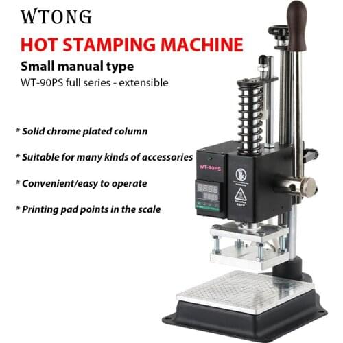 2021 New Design WT-90PS More Stable Leater PU Paper Wallet Bag Hot Foil Stamping Machine Braning Machine Foil paper Automatic