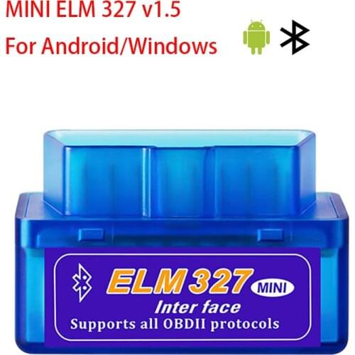 ELM327 V1.5 Bluetooth OBD2 Car scanner v1.5 Elm 327 Bluetooth Auto Diagnostic Tool OBDII for Android for Windows