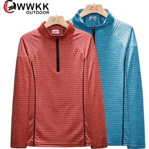 WWKK Quick Dry Sport T Shirt Lovers 2020 Long Sleeves Camping Hiking Tees Climbing Fitness Sport Tshirts Running Cycling Tshirt