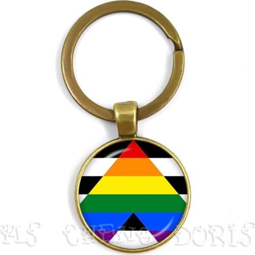 LGBT Colour Round Hypoallergenic Pendant Key Chains For Women Men Fashion Lovers Jewelry Gay Pride Bijoux Accessories Pendientes