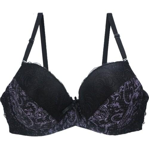 Bralette Black 2019 brand plus size bras for women lace vs push up underwear lingerie 40 42 44 46 48 50 E F G cup bh sexy B12