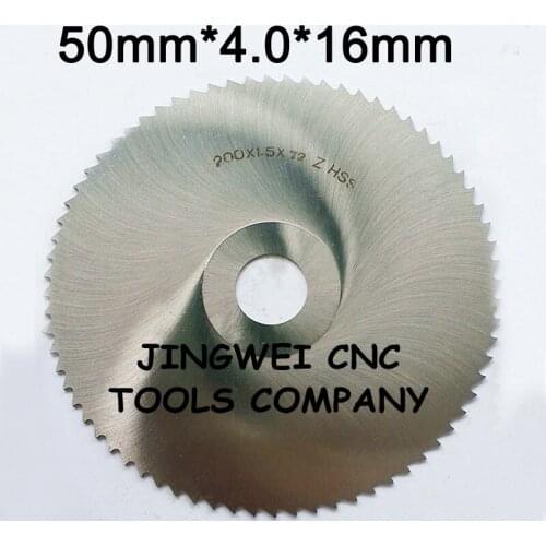 HSS circular slitting saw blade milling cutter 50mm out dia *16mm inner dia *4.0mm thickness * standard teeth no