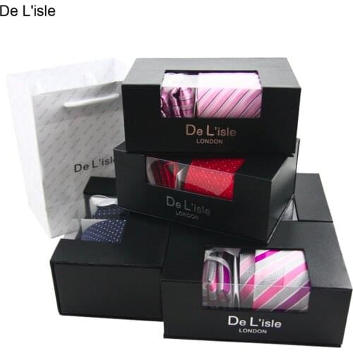 New Fashion Premium Handmade 100% Natural Silk Jacquard Stripe Plaid Necktie For Men Formal Party Business