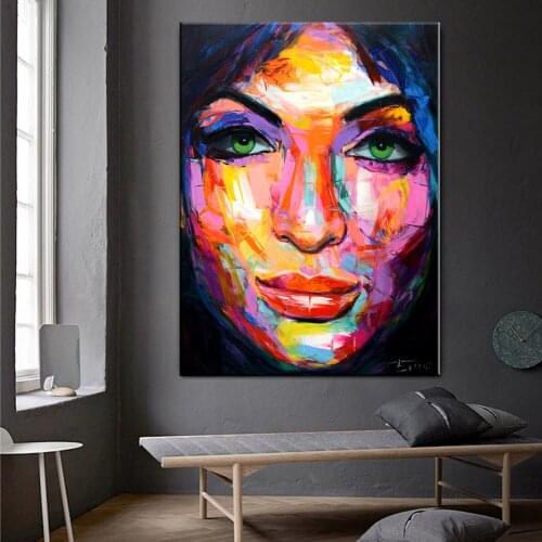 Graffiti Women Portrait Oil Painting Home Decor For Printed Canvas Decorative Wall Art Pictures Cuadros For Living Room Bedroom