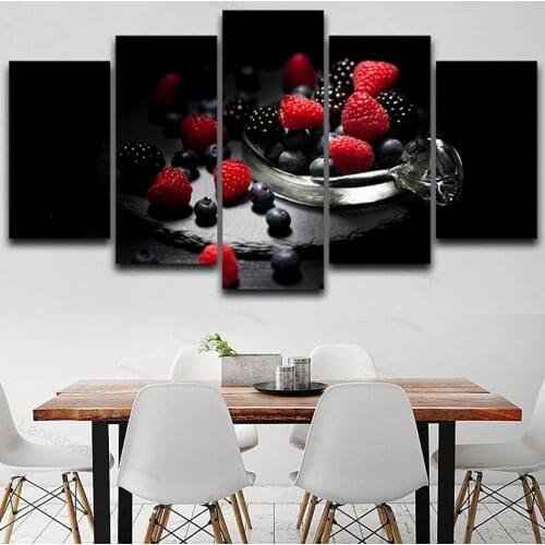 Hd Printed Modern Canvas Modular Poster Home Decor 5 Panel Delicious Fruits Framework Living Room Pictures Painting Wall Art