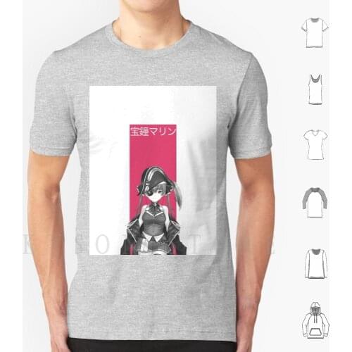 Houshou Marine T Shirt Men Cotton Hololive Anime Girl Marine Houshou Houshou Marine Pekora Usada Pekora Hololiveen