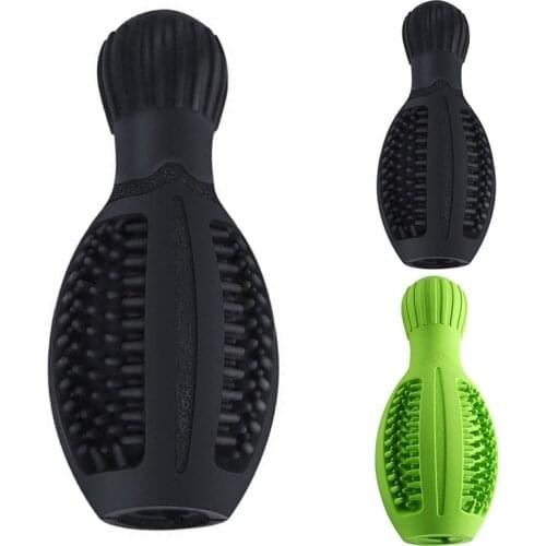 Legendog Dog Pet Chew Toy Interactive Funny Bowling Shape Dog Squeaky Toy Puppy Feeding Toy Pet Chewing Products Tooth Cleaning