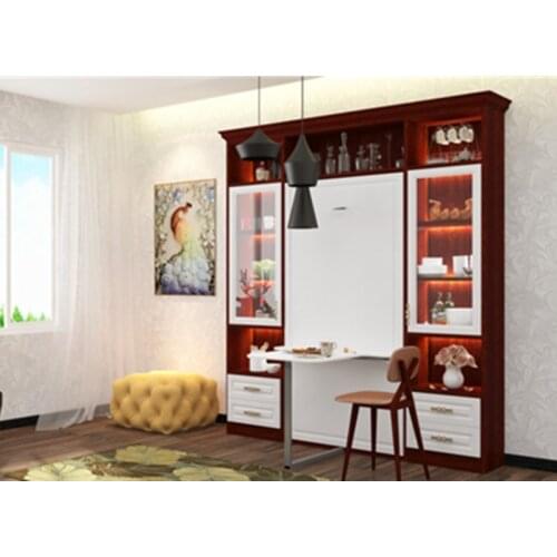 Classic multi-function display cabinet, foldable dining table wall bed Murphy bed