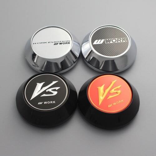 65mm work wheel center cap work emotion rim trim hub cap wheel cover cap vs-xx set of 4 silver / black clip 2.36 inch/60mm