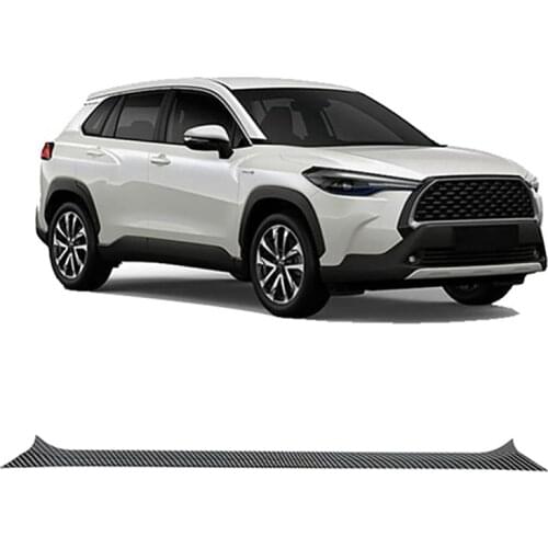 For Toyota Corolla Cross (XG10) 2020 2021 ABS Carbon Fiber Rear Boot Door Trunk Lid Cover Trim Tailgate Garnish