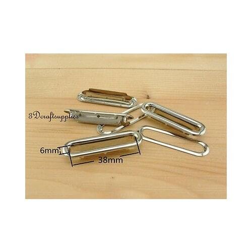 Eyelets metal with washer grommets nickel oval 40 sets 38 mm G59
