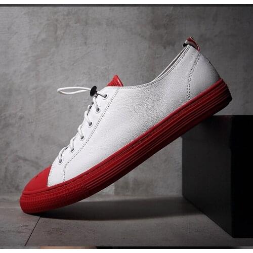 Mens leather casual shoes, sneakers, four seasons driving soft-soled shoes, breathable and comfortable mens shoes