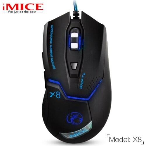 Gaming Mouse 7 Button LED USB Computer Mouse Gamer Ergonomic Wired Mice X8 Silent Mause With Backlight For PC Laptop