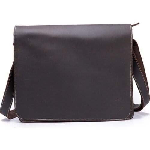 Neweekend Messenger Bag Genuine Leather Shoulder Bag Crazy Horse Business Briefcase 13 Inch Laptop Casual Tote Crossbody Handbag