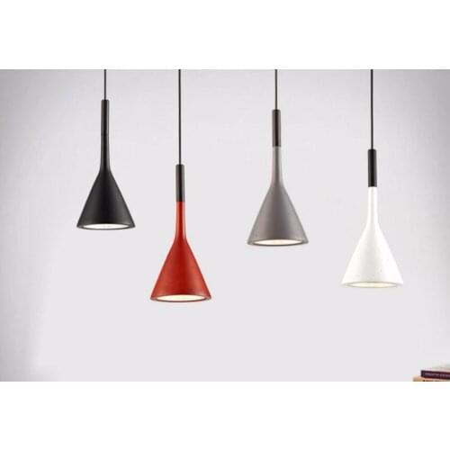 New Modern Pendant Lights black red gray White Iron Decor Lamp E27 110-220V